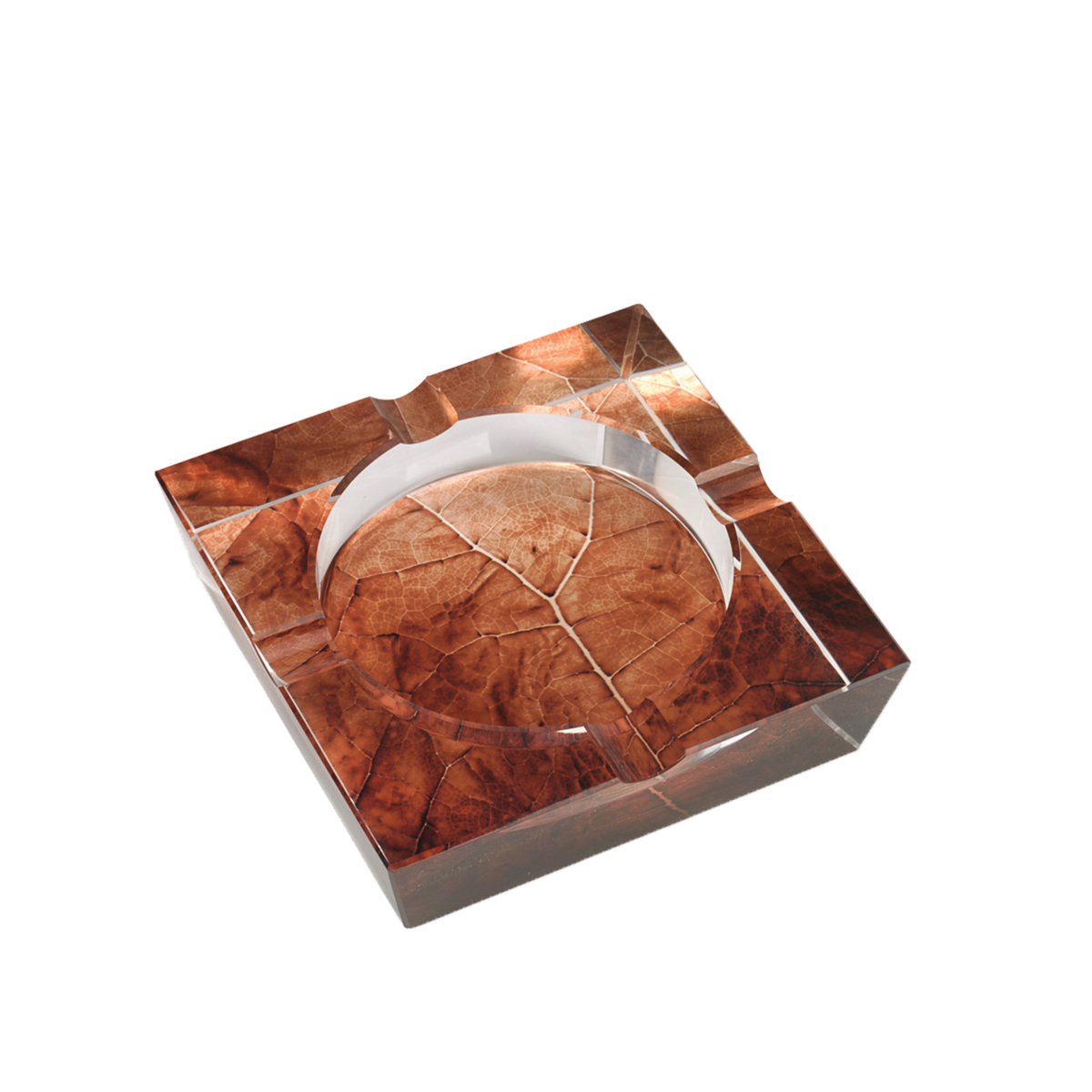 tobacco leaf crystal ashtray Cristal Cigars Ashtray